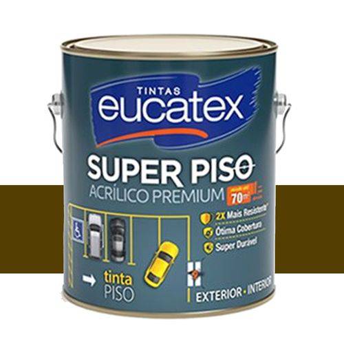 Tinta Super Piso Acrílico Premium Eucatex 3,6 Lts Marrom
