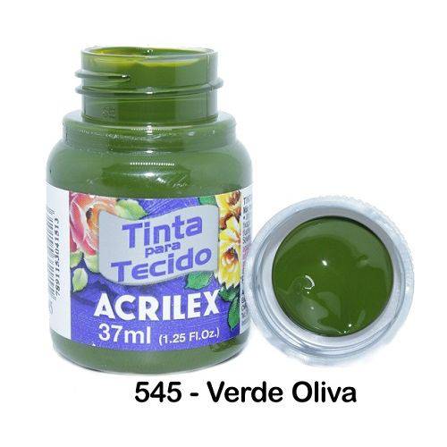 Tinta Tecido Acrilex 37ml - Cor: 545 Verde Oliva