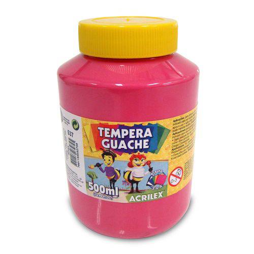Tinta Tempera Guache Rosa 500ml - Acrilex