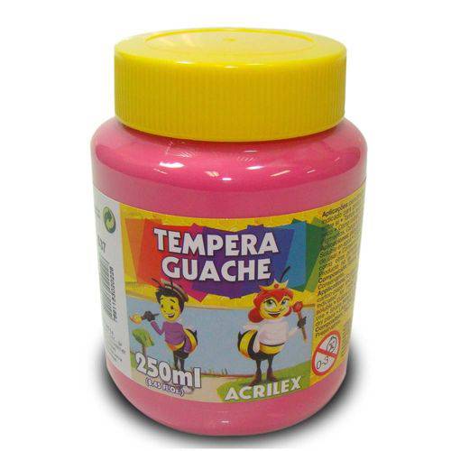 Tinta Tempera Guache Rosa 250ml - Acrilex
