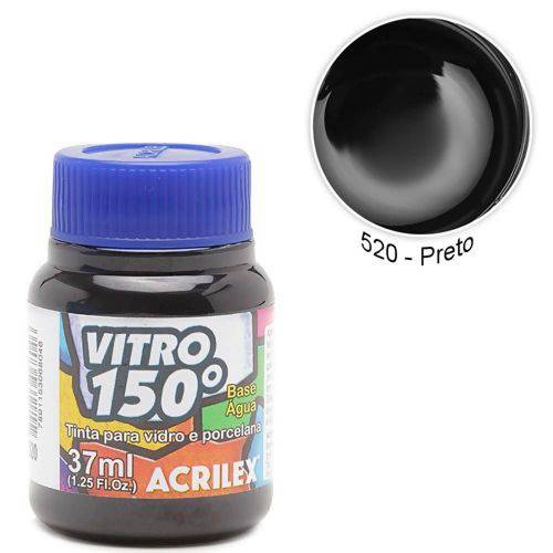 Tinta Vidro 150 - 37ml - Preto - 520 - Acrilex