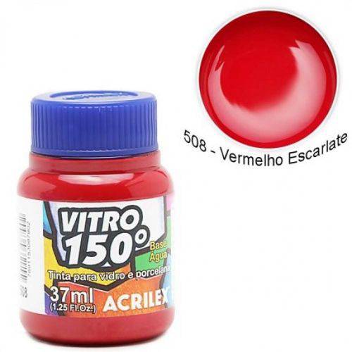 Tinta Vidro 150 - 37ml - Vermelho Escarla - 508 - Acrilex