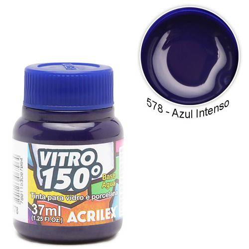 Tinta Vitral Acrilex 150 037 Ml Azul Intenso