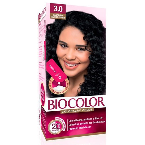 Tintura Biocolor Coloração Creme Castanho Escuro 3.0 Mini Kit