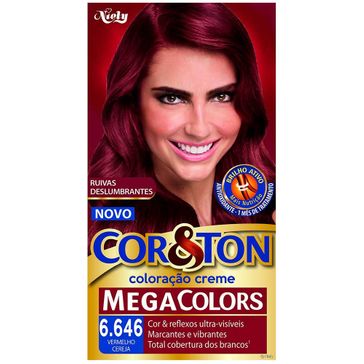 Mini Kit Tintura Cor&ton Mega Colors 6.646 Vermelho Cereja