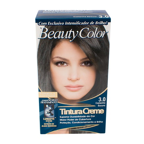 Tintura Creme Beauty Color Castanho Escuro 3.0 Kit