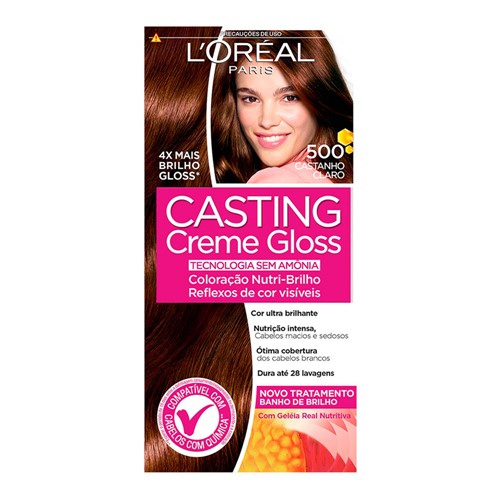 Tintura Creme Casting Creme Gloss L'oréal Castanho Claro 500 Kit