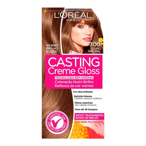 Tintura Creme Casting Creme Gloss L'oréal Louro Natural 700 Kit