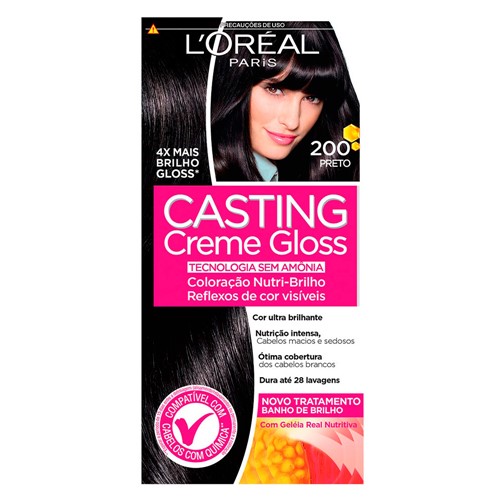 Tintura Creme Casting Creme Gloss L'oréal Preto 200 Kit