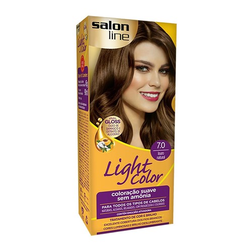 Tintura Creme Salon Line Light Color Louro Natural 7.0 Kit