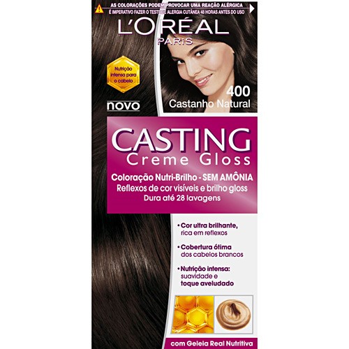 Tintura L'Oréal Casting Gloss 400 Castanho Natural