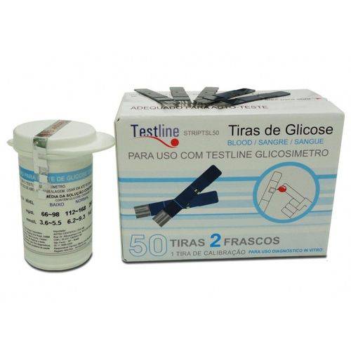 Tiras de Glicose - Testline - Caixa com 50 Tiras