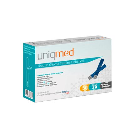 Tiras de Glicose - TestLine Uniqmed - Caixa C/ 50 Tiras