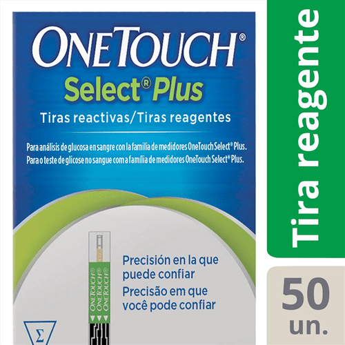 Tiras OneTouch Select Plus 50 Unidades