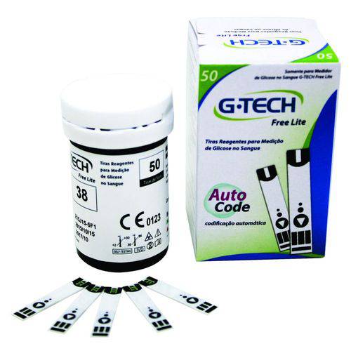 Tiras para Medição de Glicose G-Tech Free 50 Tiras