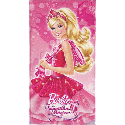 Toalha Aveludada Barbie e as Sapatilhas Mágicas 75x140cm - Lepper