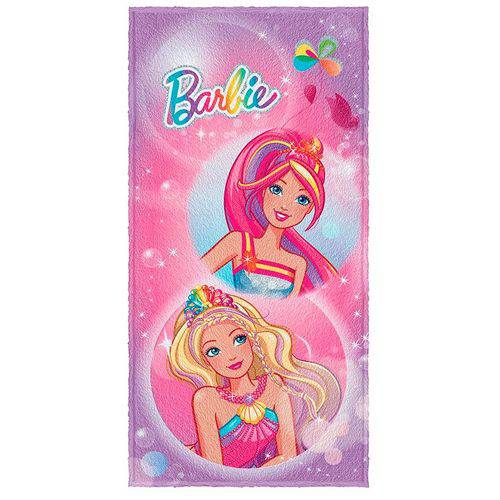 Toalha de Banho Felpuda 60x120cm Barbie - Lepper