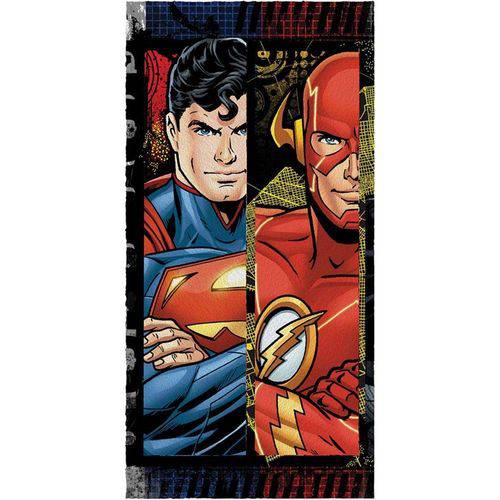 Toalha de Banho Felpuda Liga da Justiça Superman/flash Lepper