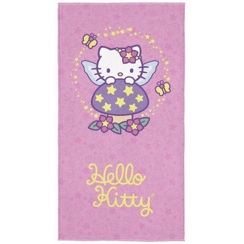 Toalha de Banho Infantil Aveludada Hello Kitty Lepper