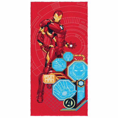 Toalha de Banho Infantil Avengers Homem de Ferro Felpuda