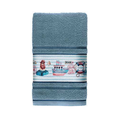 Toalha de Banho Infantil Marujo Azul Karsten 67 X 135 Cm