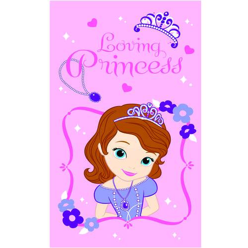 Toalha de Banho Infantil Princess Loving Rosa Disney 100% Algodão – Santista