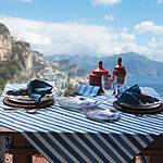 Toalha de Mesa Amalfi Azul 100% Algodao 1.8x2.20 Retangular