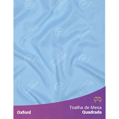 Toalha de Mesa Quadrada em Oxford Azul Bebê