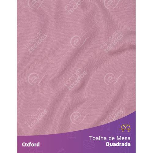 Toalha de Mesa Quadrada em Oxford Rosa Envelhecido Rosé