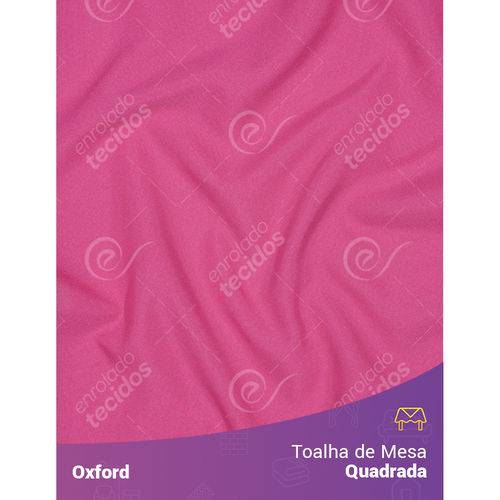 Toalha de Mesa Quadrada em Oxford Rosa Pink Chiclete