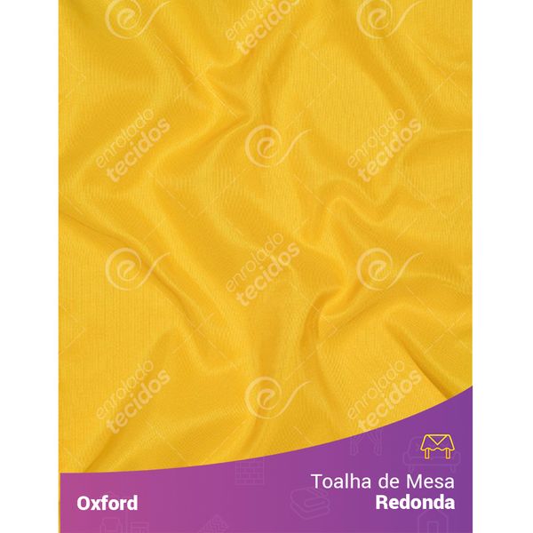 Toalha de Mesa Redonda para Buffet em Oxford Amarelo Ouro 2,80m