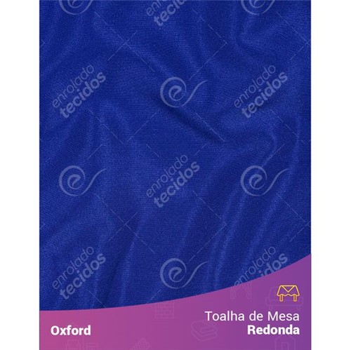 Toalha de Mesa Redonda para Buffet em Oxford Azul Royal 2,80m