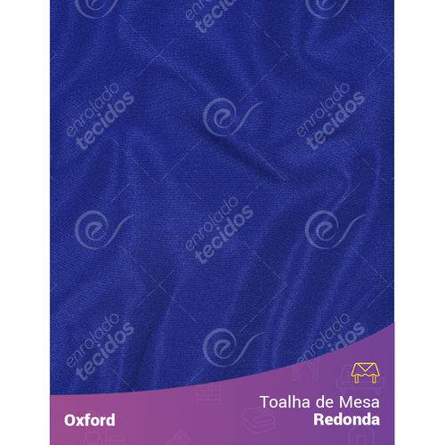 Toalha de Mesa Redonda para Buffet em Oxford Azul Royal