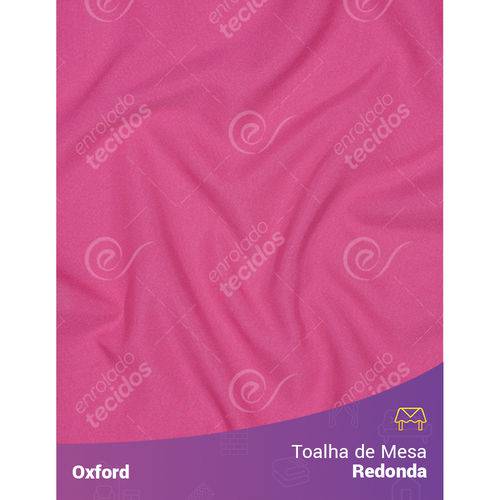Toalha de Mesa Redonda para Buffet em Oxford Rosa Pink Chiclete