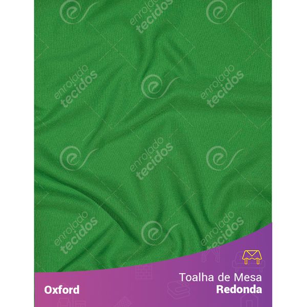 Toalha de Mesa Redonda para Buffet em Oxford Verde Bandeira 2,80m
