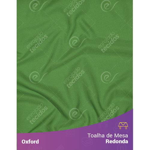 Toalha de Mesa Redonda para Buffet em Oxford Verde Bandeira