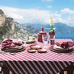 Toalha de Mesa Retangular 180x220cm Amalfi Cereja - Naturalle Fashion