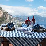 Toalha de Mesa Retangular 180x250cm Amalfi Azul - Naturalle Fashion