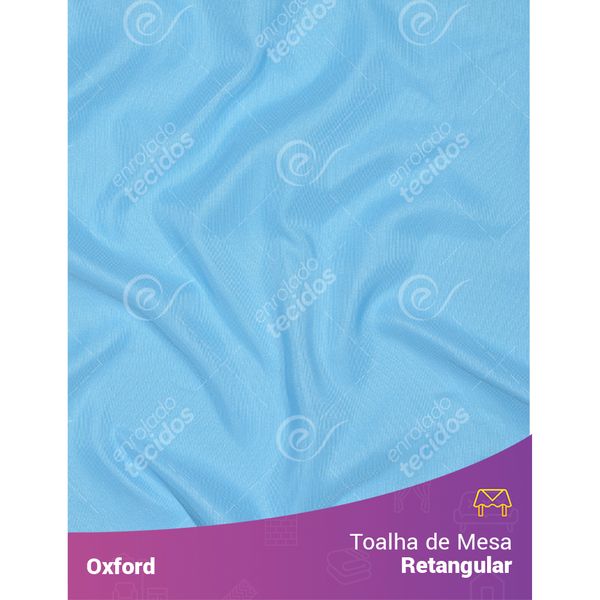 Toalha de Mesa Retangular em Oxford Azul Bebê 1,40m X 2,10m
