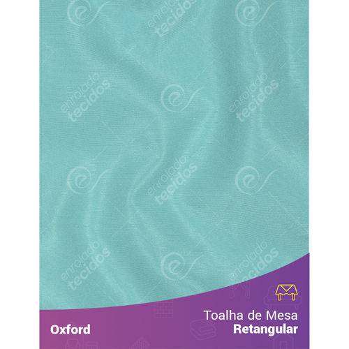 Toalha de Mesa Retangular em Oxford Azul Tiffany