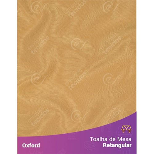 Toalha de Mesa Retangular em Oxford Dourado 1,40m X 2,10m