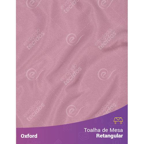 Toalha de Mesa Retangular em Oxford Rosa Envelhecido Rosé