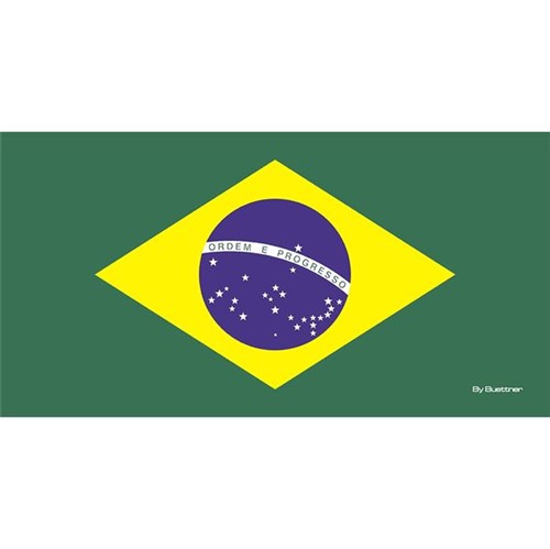 Toalha de Praia 100% Algodão 70x150cm Buettner Estampa Bandeira do Brasil
