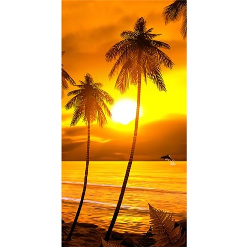 Toalha de Praia 100% Algodão 76x152cm Buettner Estampa Sunset On The Beach