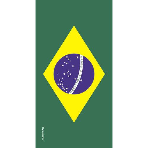 Toalha de Praia Buettner Veludo Estampado Bandeira Brasil