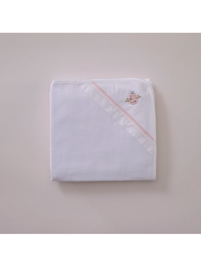 Toalha Fralda Coccinelle - Branco-rosa - 70x100