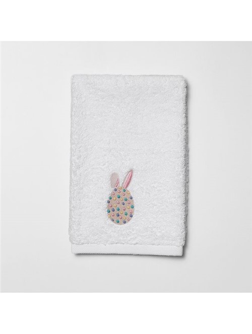 Toalha Lavabo Hidden Bunny - Marfim-rosa - 30x50