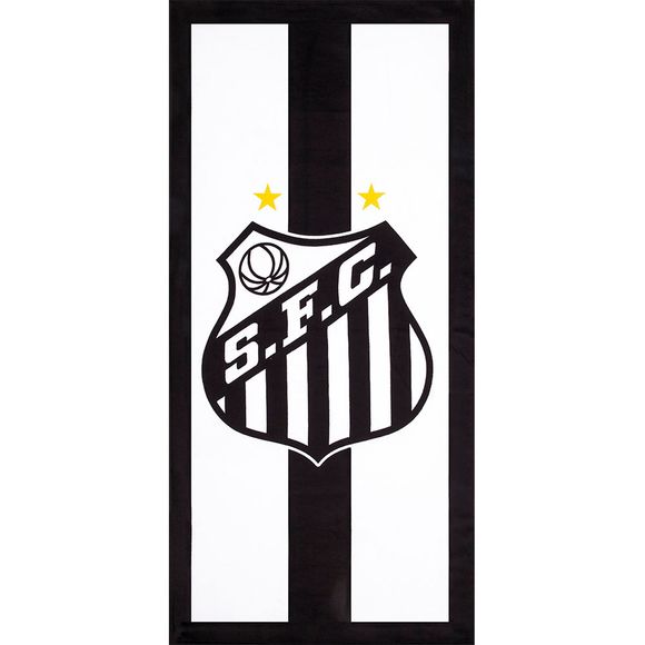 Toalha Velour Time Futebol Santos 0,76X1,52 M Desenho 07 - Dohler