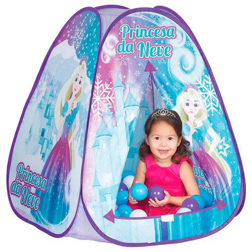 Toca Infantil Princesa da Neve com 60 Bolinhas Azul e Lilás Braskit 8209