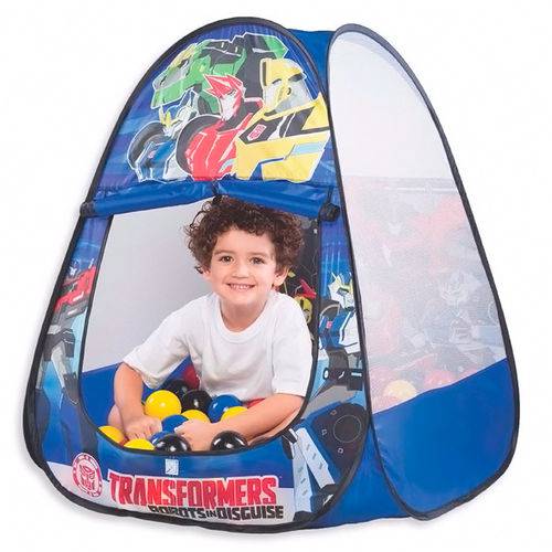 Toca Infantil Transformers Sacola Transporte Azul Braskit 33299